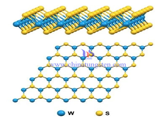 wolfraam disulfide structuurbeeld